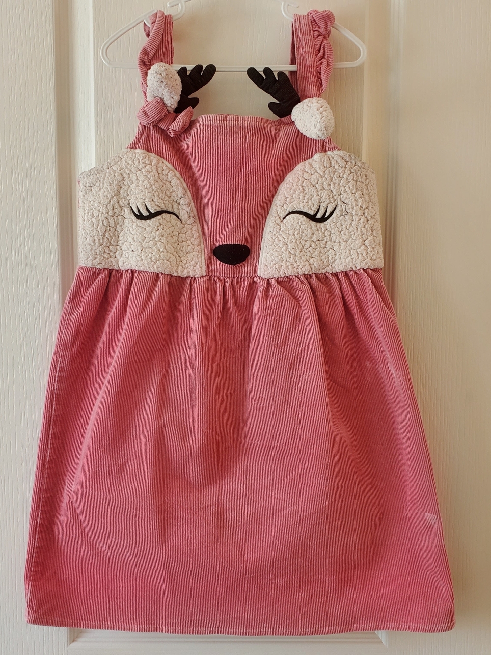 Gymboree Pink Corduroy Deer Appliqué Fall dress